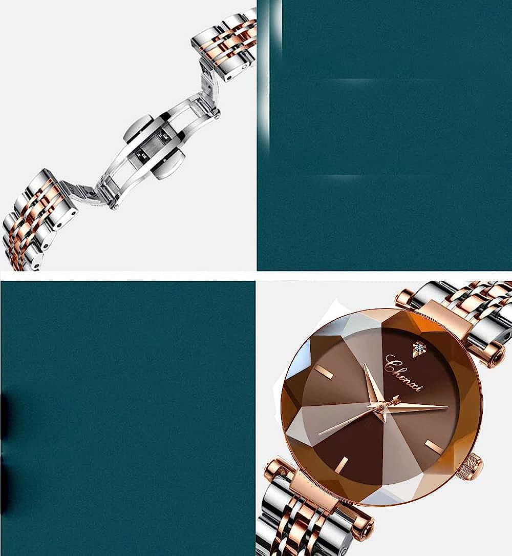 SENRUD Fashion Watches for Women Japan Quartz Rose Gold Watch Stainless Steel Mesh Band Waterproof Elegant Ladies Gifts Wrist Watch - Image 7